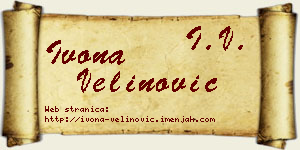 Ivona Velinović vizit kartica